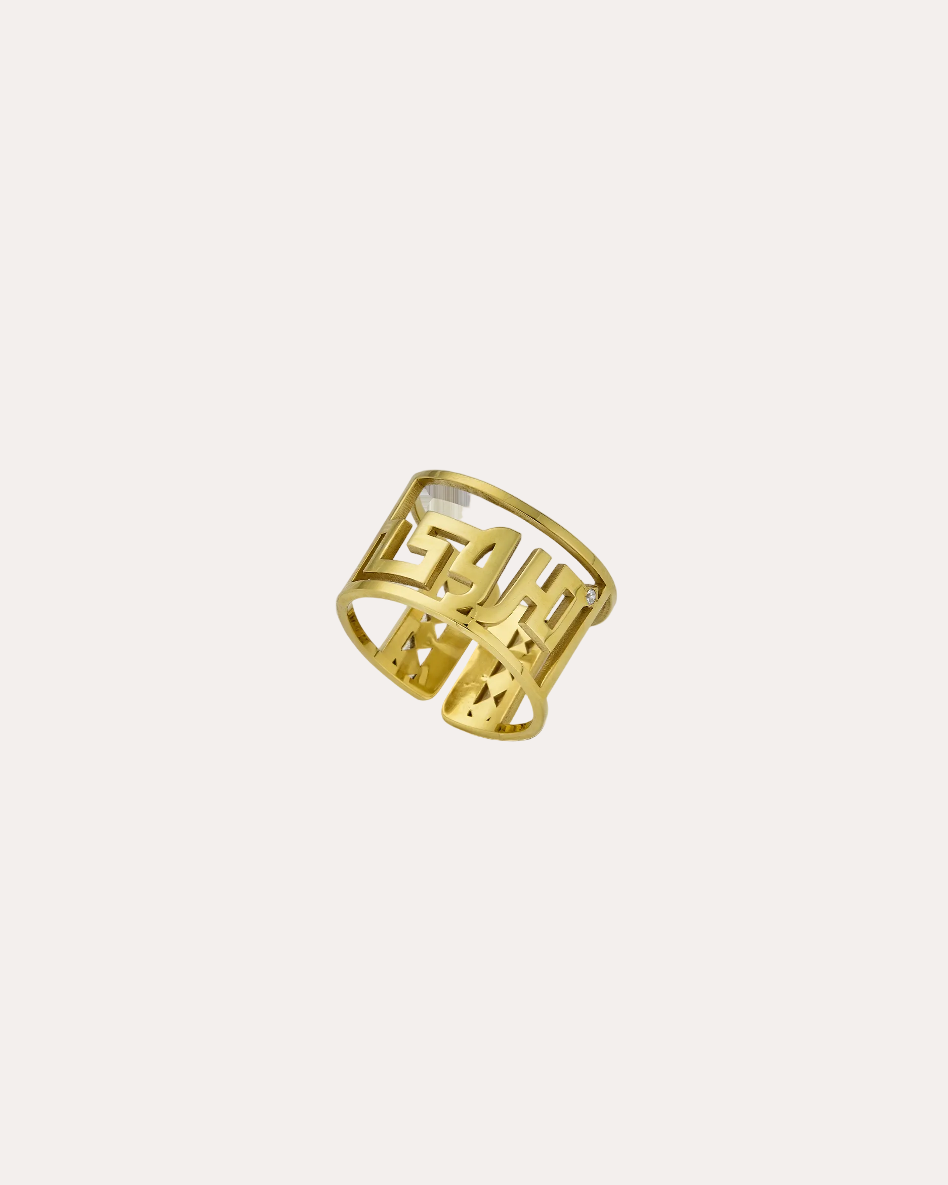 Custom Geometric Band Ring