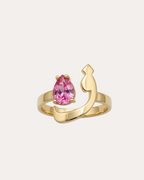 Huroof Initial Birthstone Ring