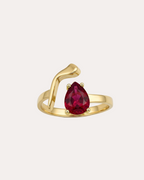 Huroof Initial Birthstone Ring
