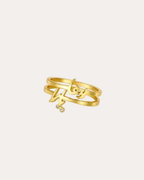 Custom Gold Double Ring Stack