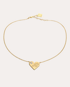 Personalized Heart Pendant with Engraved Arabic Names