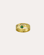Hubb/Love Emerald Band Ring in Arabic