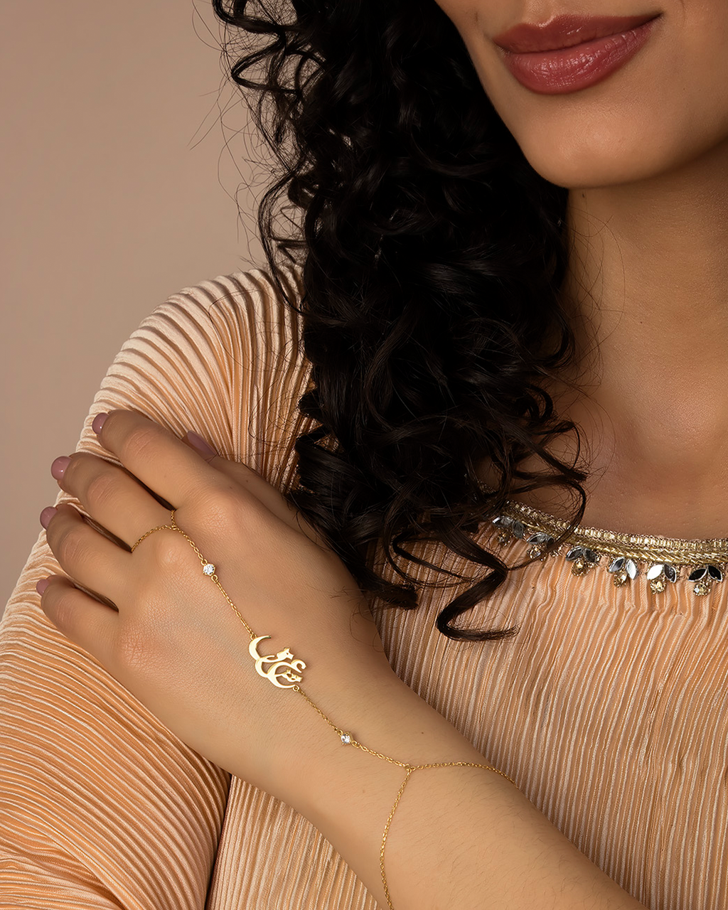 Ishq [Love/Passion] Hand Chain Bracelet