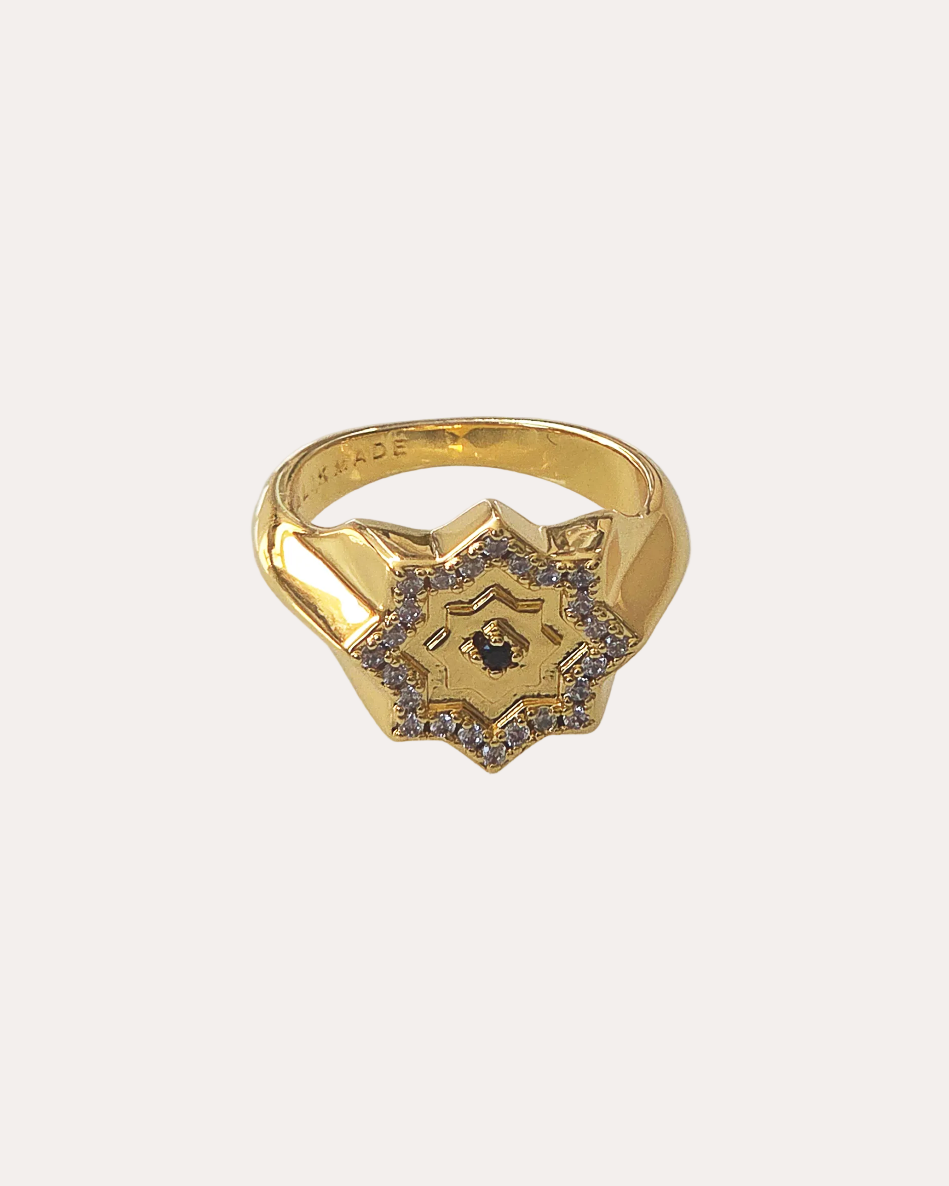 Mosaic Gold Star Ring