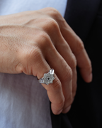 Mosaic Silver Star Ring