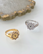 Mosaic Silver Star Ring
