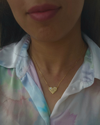 Personalized Heart Pendant with Engraved Arabic Names