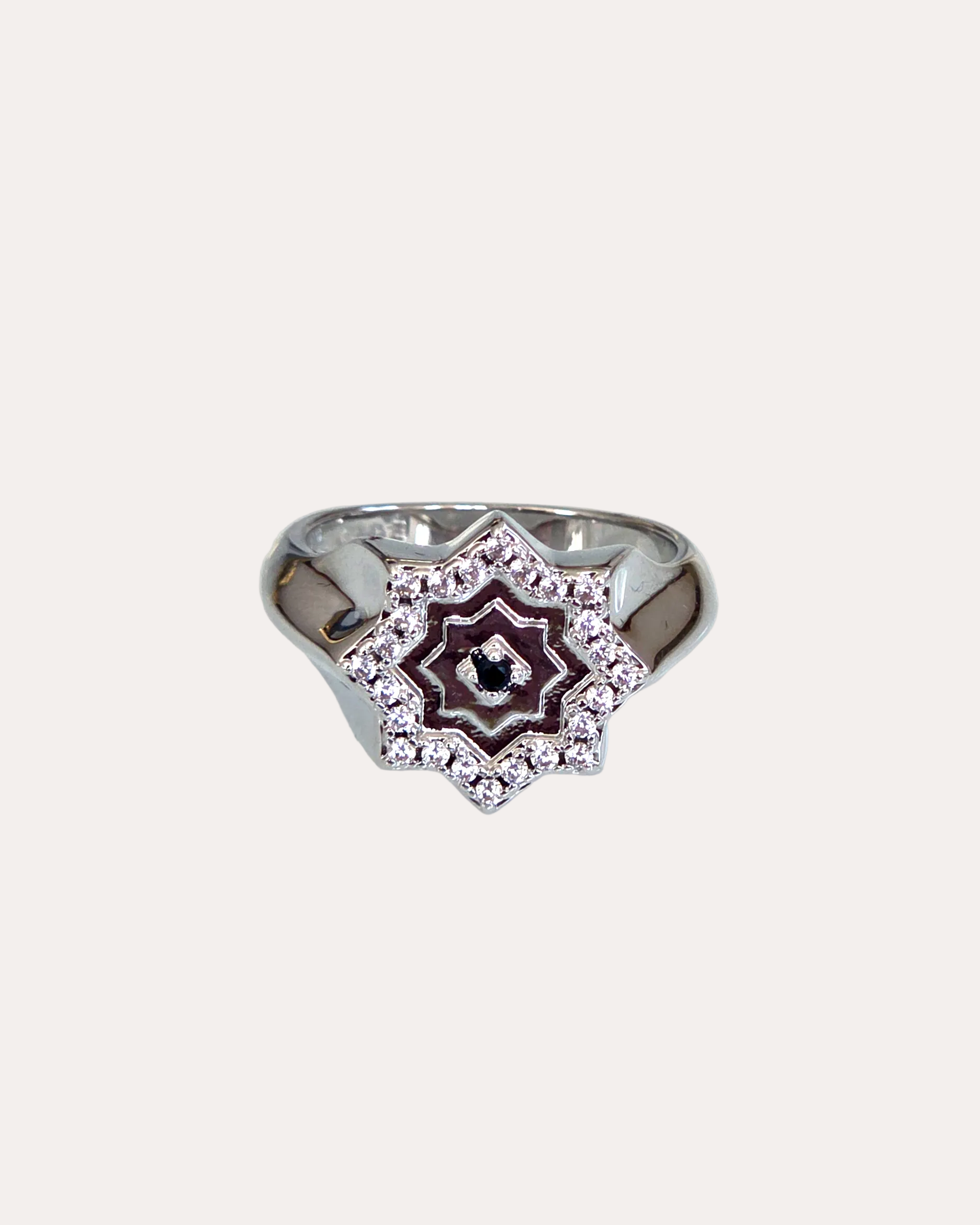 Mosaic Silver Star Ring